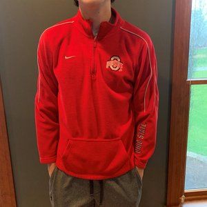 Boys Nike Ohio State Fleece 1/4 zip pull over